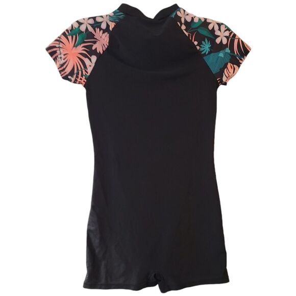 Tropical Print Women’s Rashguard Swimsuit - Picture 2 of 10